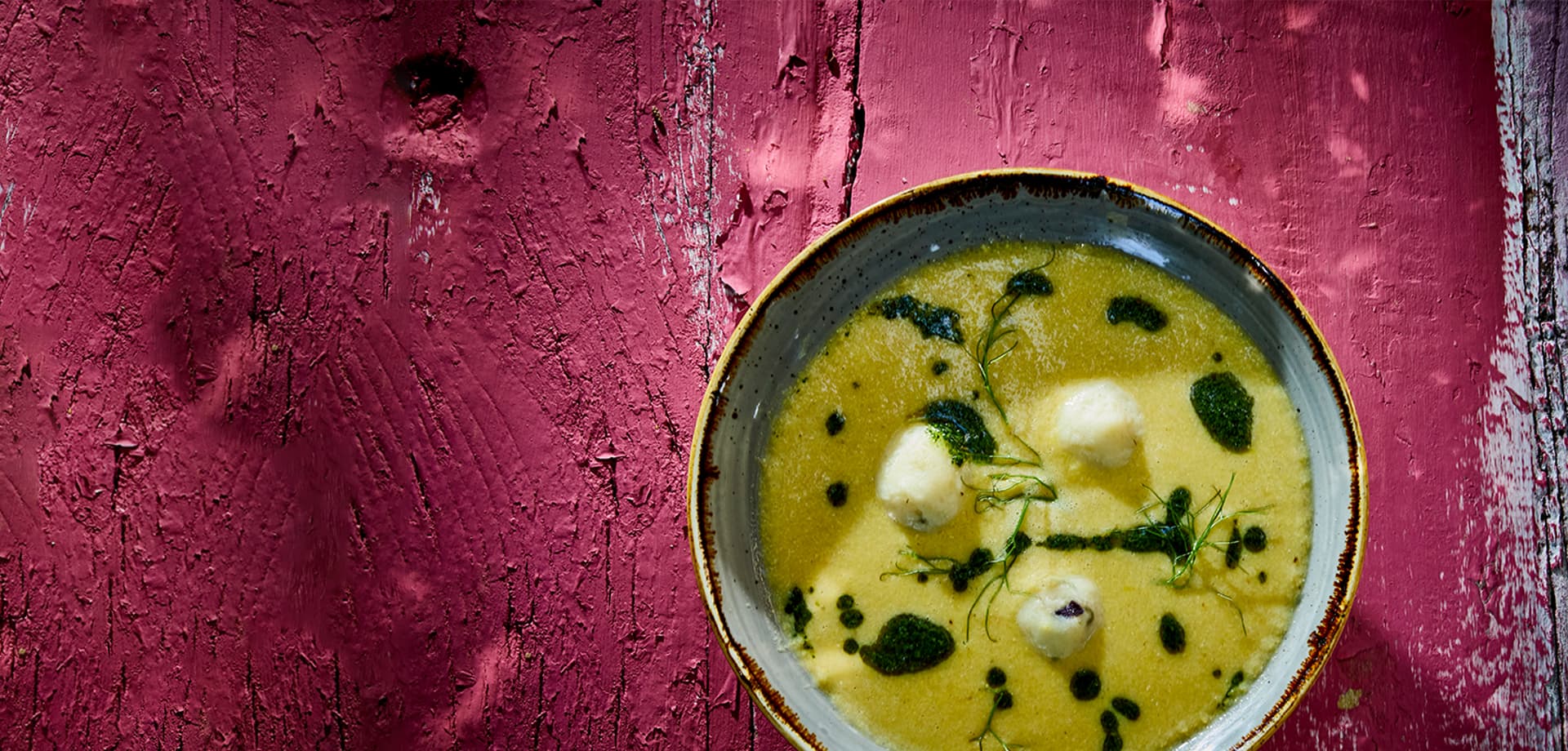 Aviko recept maïssoep met bolletjes aardappelpuree